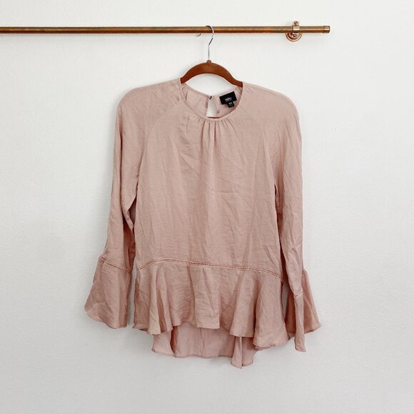 Mossimo by Target Silky Blush Pink Ruffle Blouse Top XS - Picture 1 of 2